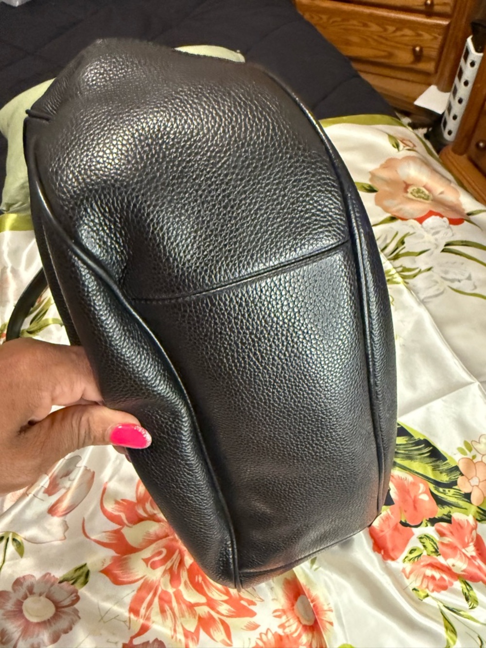 Coach Black Leather Shoulder Bag with Gold Hardware - Picture 14 of 14